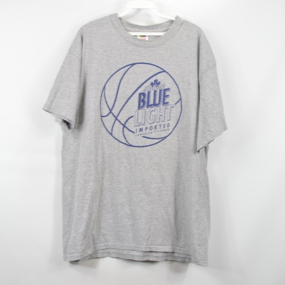 Labatt Blue Light Mens XL Basketball T Shirt Gray - Picture 1 of 5